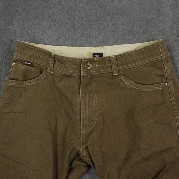 Kuhl Hot Rydr Flannel Lined Pants Men 36x36 Brown Rugged Gorp Vintage Patina - Picture 4 of 13